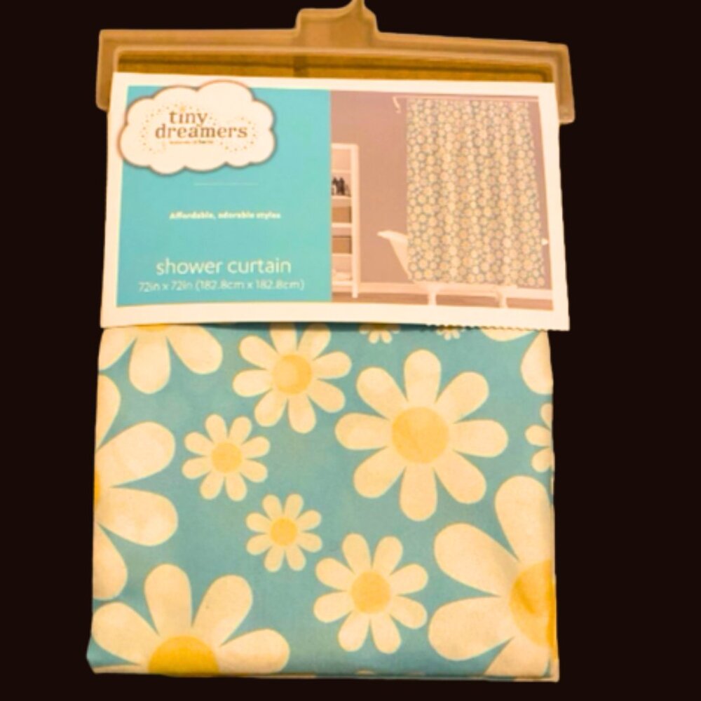 Daisies Flowers Shower Curtain Floral Daisy Tiny Dreamers